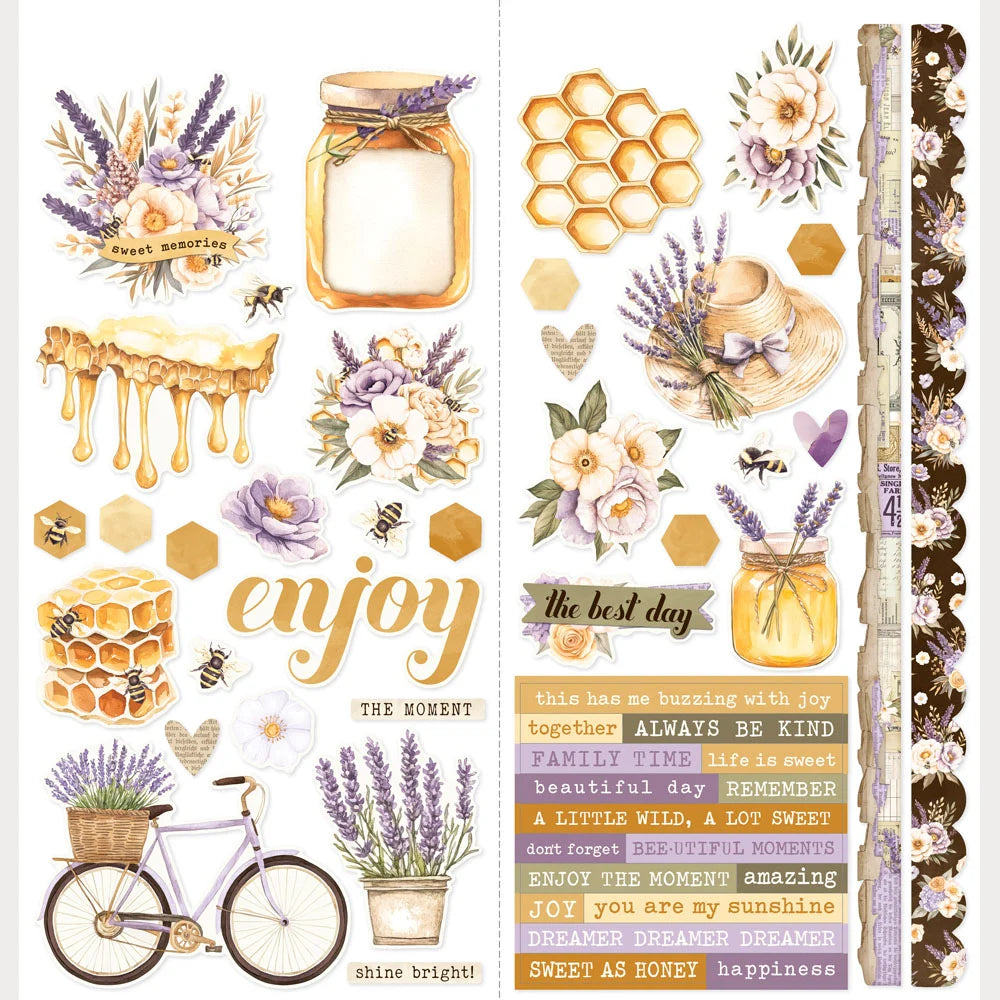Simple Stories - Simple Vintage Lavender Fields Collection - 12 x 12 Cardstock Stickers - Icons