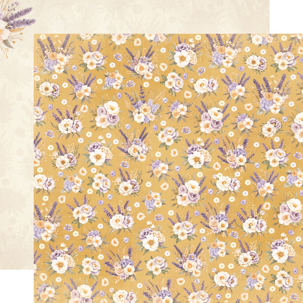 Simple Stories - Simple Vintage Lavender Fields Collection - 12 x 12 Double Sided Paper - Stay Golden