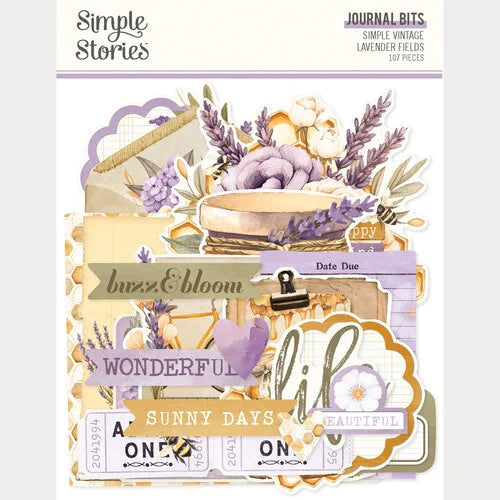 Simple Stories - Simple Vintage Lavender Fields Collection - Ephemera - Journal Bits And Pieces
