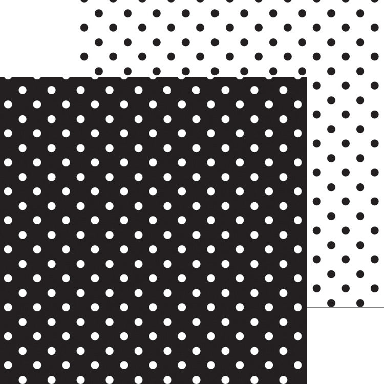 Doodlebug Design - 12 x 12 Double Sided Paper - Swiss Dot Petite Prints - Beetle Black