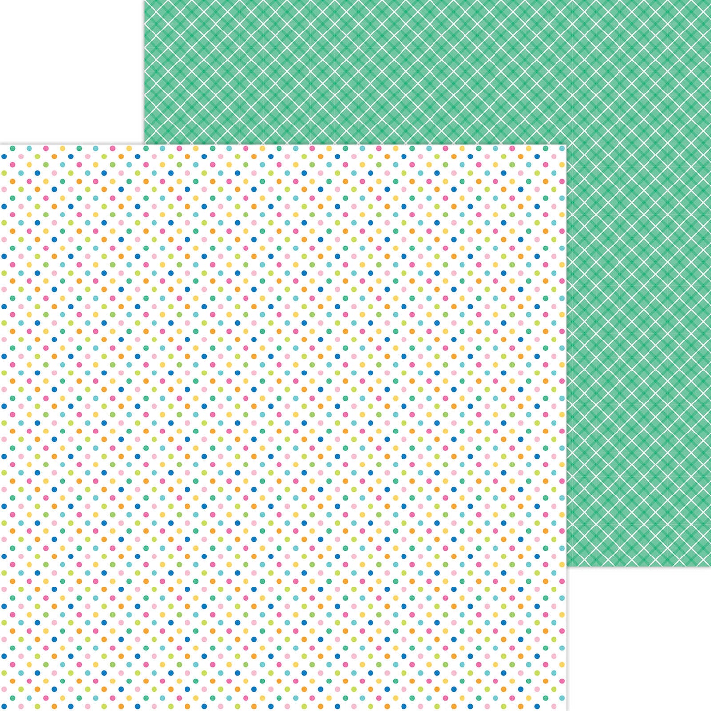 Doodlebug Design - Summer Fun Collection - 12 x 12 Double Sided Paper - Polka Dot Bikini