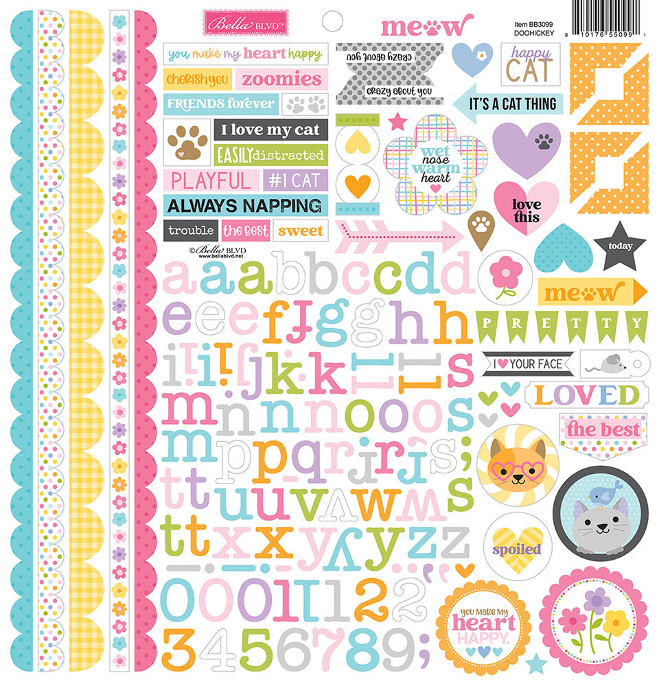 Bella Blvd - Meow Collection - Cardstock Stickers - Meow Doohickey