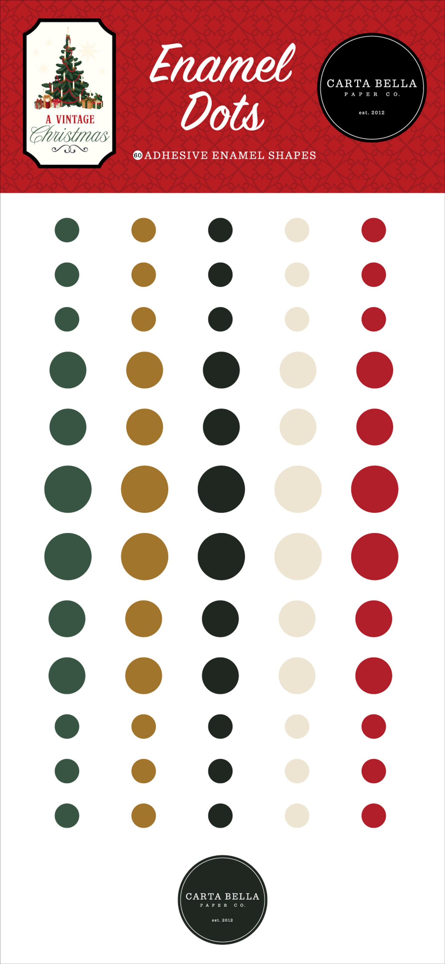 A Vintage Christmas Enamel Dots - Echo Park