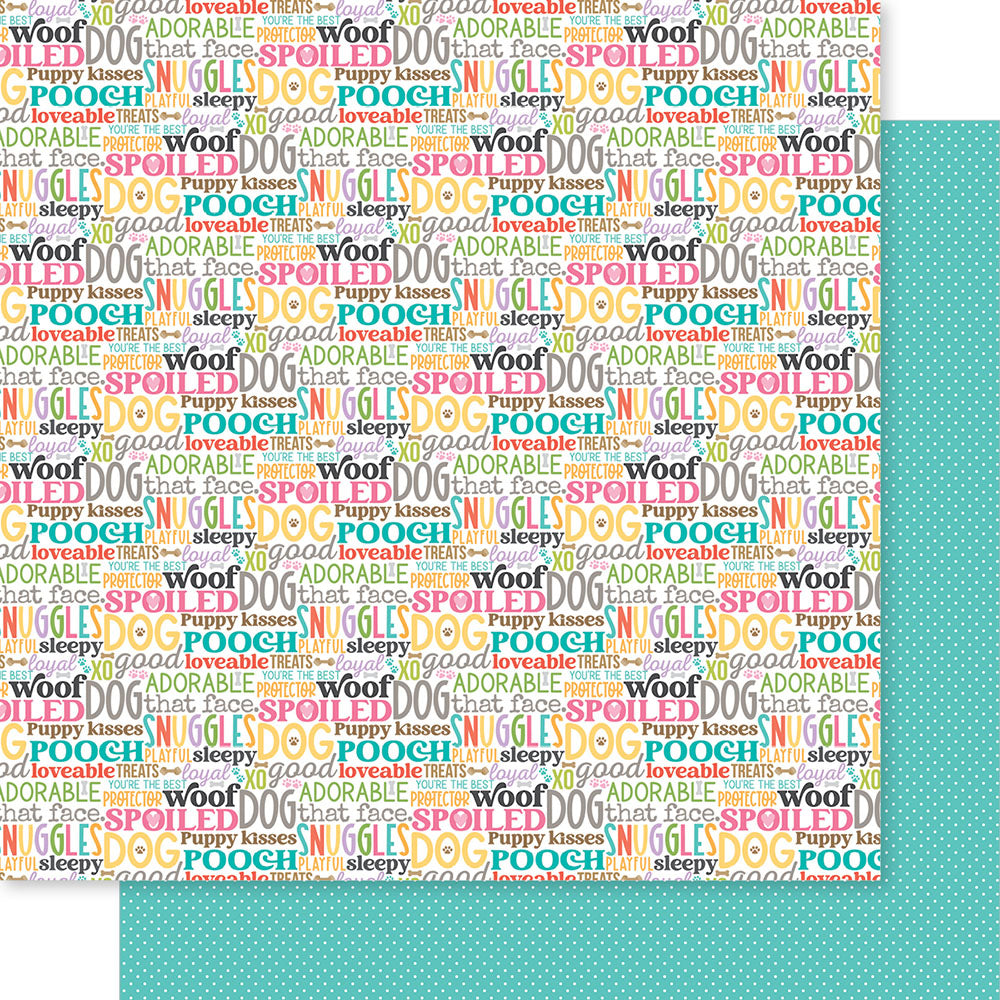 Bella Blvd - Bow Wow Collection - 12 x 12 Double Sided Paper - So Much Energy