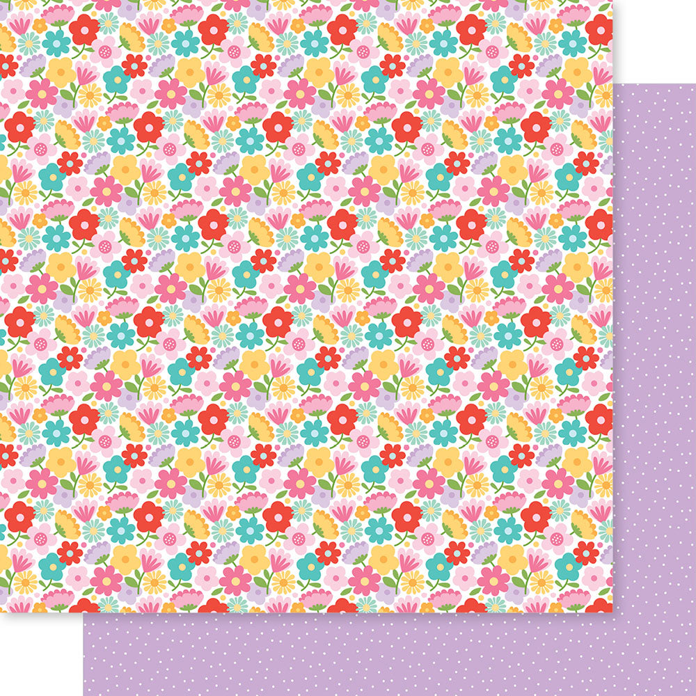 Bella Blvd - Bow Wow Collection - 12 x 12 Double Sided Paper - Smile Maker