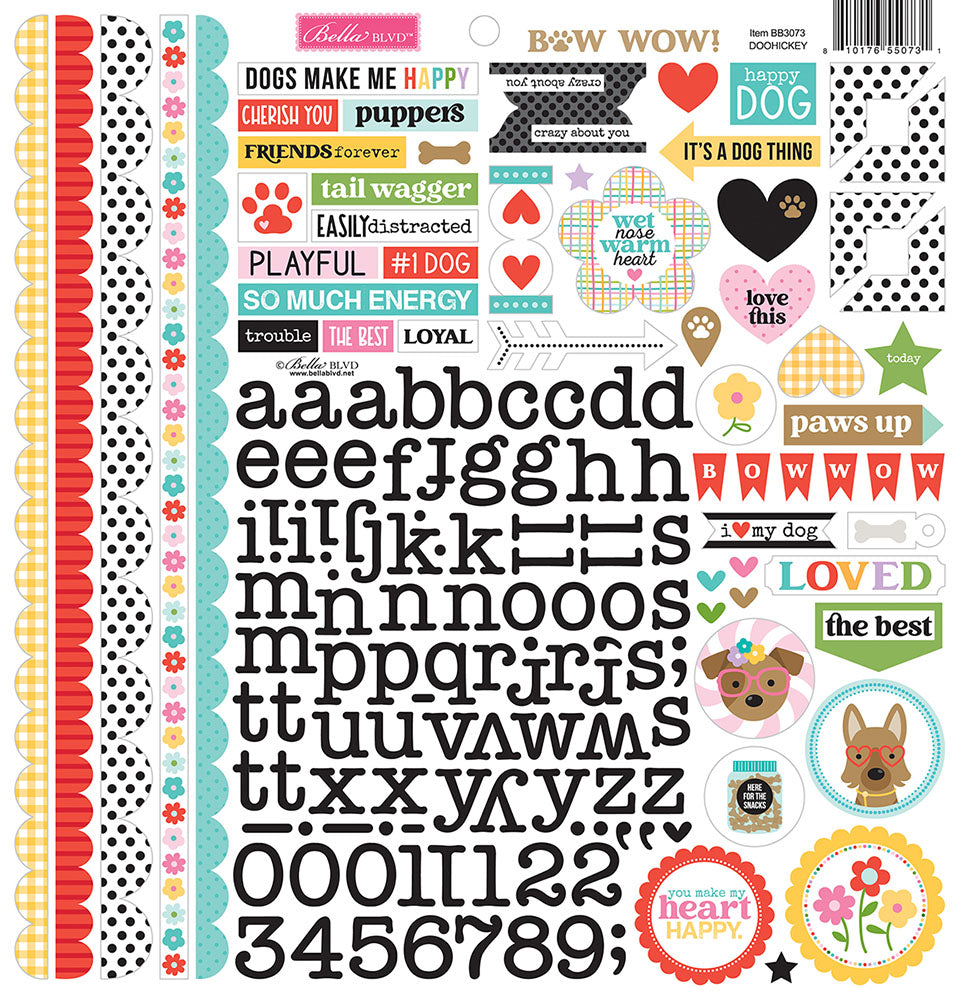 Bella Blvd - Bow Wow Collection - Cardstock Stickers - Bow Wow Doohickey