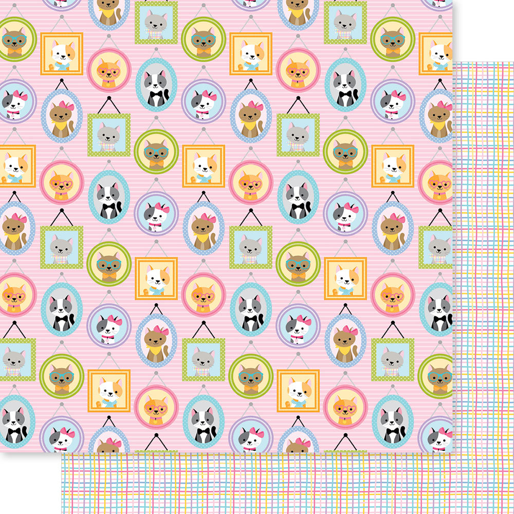 Bella Blvd - Meow Collection - 12 x 12 Double Sided Paper - Picture Purrrfect