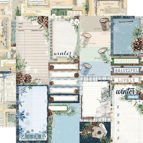 Cardstock - Simple Vintage Fresh Snow Journal Elements