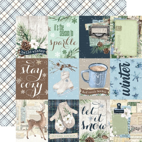 Cardstock - Simple Vintage Fresh Snow 3x4 Elements