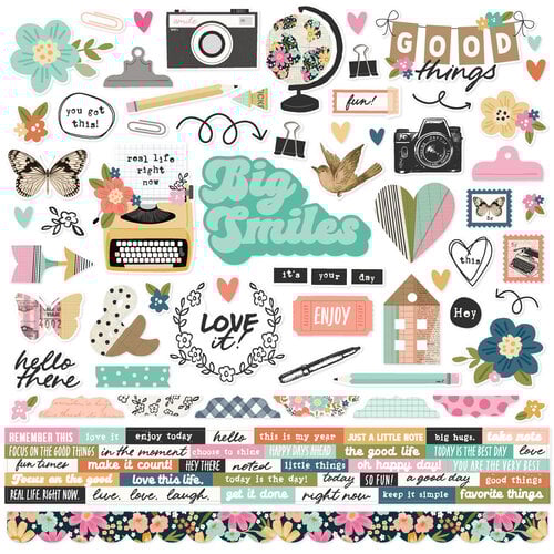 Simple Stories - Take Note Collection - 12 x 12 Cardstock Stickers