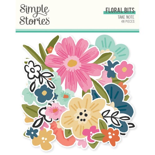 Simple Stories - Take Note Collection - Ephemera - Floral Bits And Pieces