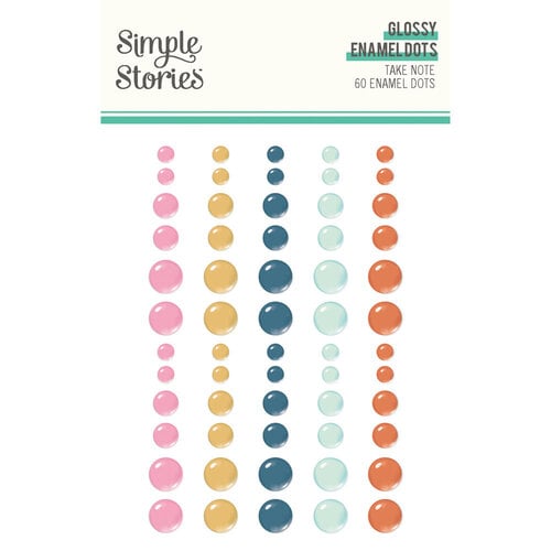 Simple Stories - Take Note Collection - Glossy Enamel Dots