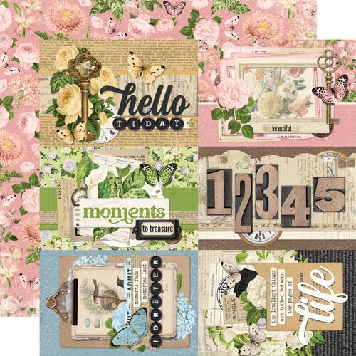 Simple Stories - Simple Vintage Junk Drawer Collection - 12 x 12 Double Sided Paper - 4 x 6 Elements