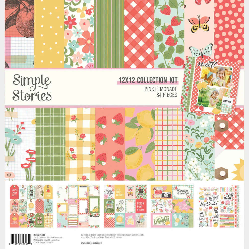 Simple Stories - Pink Lemonade Collection - 12 x 12 Collection Kit