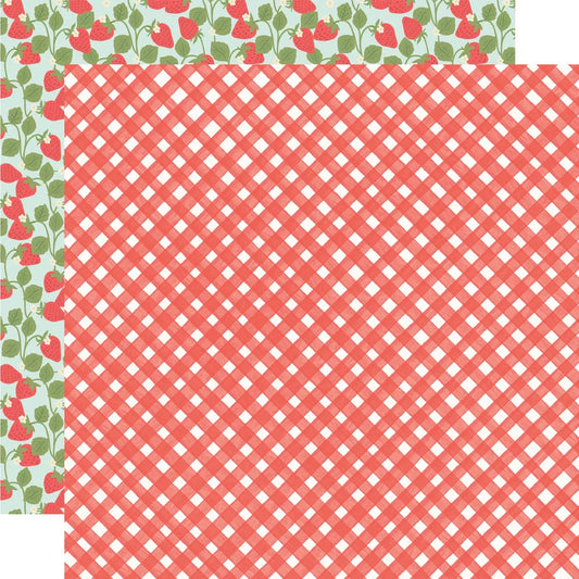 Simple Stories - Pink Lemonade Collection - 12 x 12 Double Sided Paper - Berry Sweet