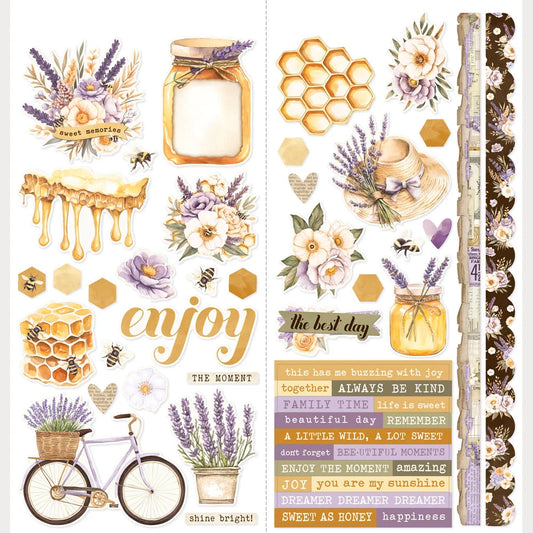 Simple Stories - Simple Vintage Lavender Fields Collection - 12 x 12 Cardstock Stickers - Icons