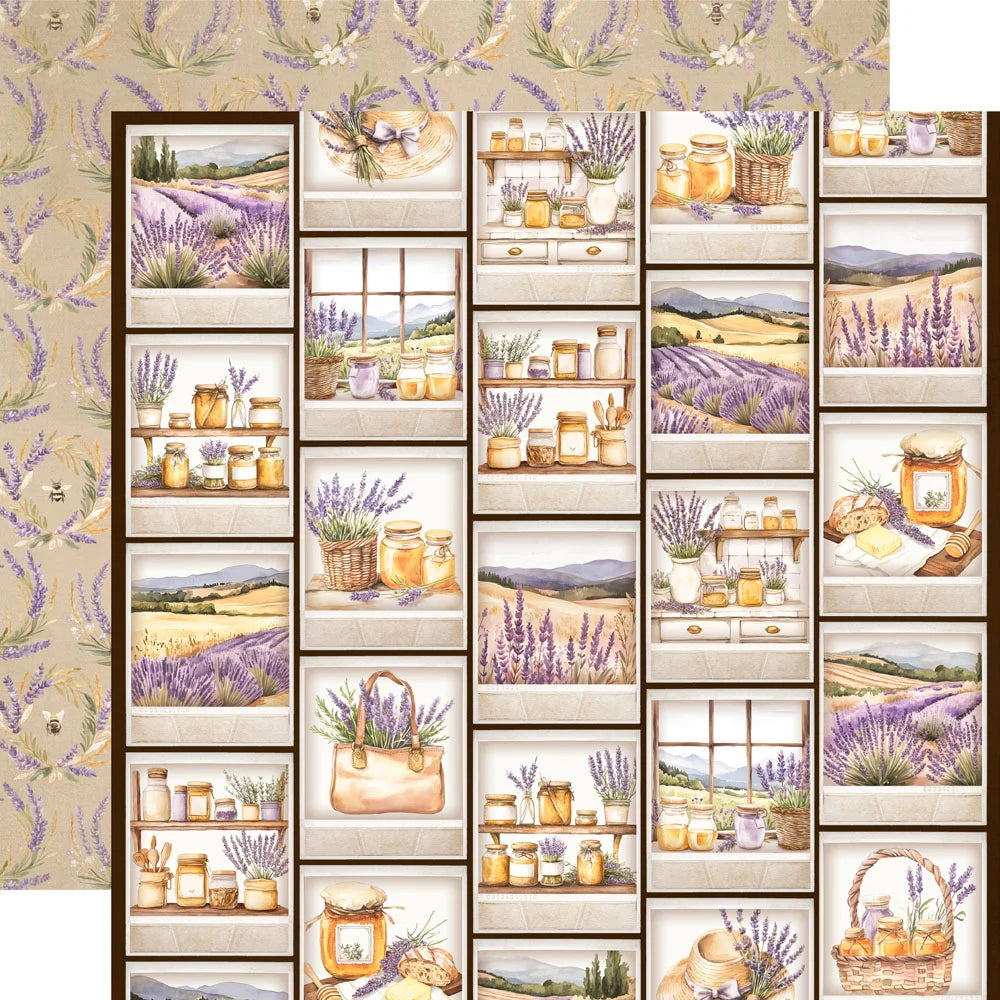 Simple Stories - Simple Vintage Lavender Fields Collection - 12 x 12 Double Sided Paper - Sunshine And Honey