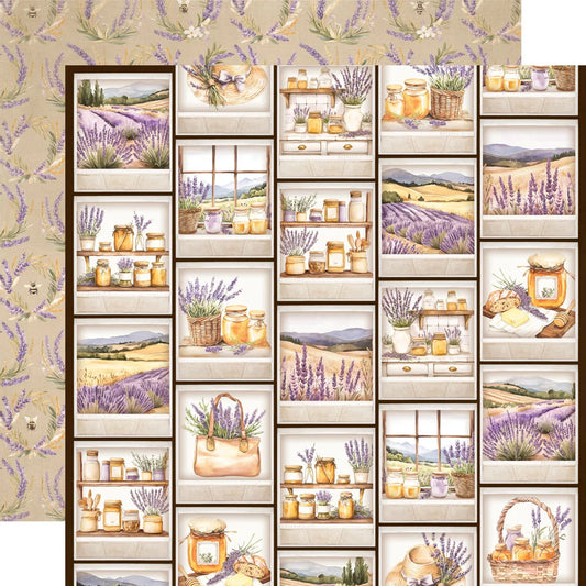 Simple Stories - Simple Vintage Lavender Fields Collection - 12 x 12 Double Sided Paper - Sunshine And Honey