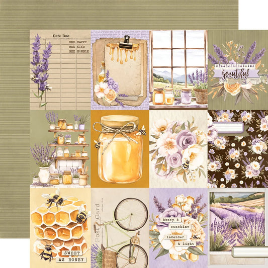 Simple Stories - Simple Vintage Lavender Fields Collection - 12 x 12 Double Sided Paper - 3 x 4 Elements