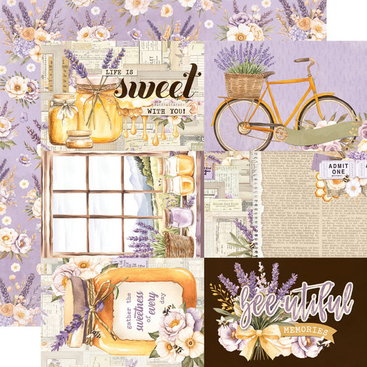 Simple Stories - Simple Vintage Lavender Fields Collection - 12 x 12 Double Sided Paper - 4 x 6 Elements