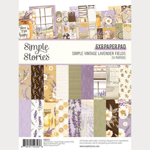 Simple Stories - Simple Vintage Lavender Fields Collection - 6 x 8 Paper Pad