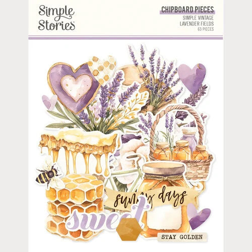 Simple Stories - Simple Vintage Lavender Fields Collection - 12 x 12 Chipboard Stickers