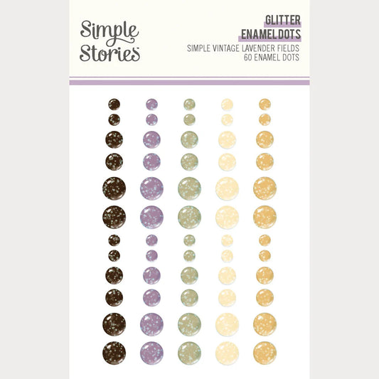 Simple Stories - Simple Vintage Lavender Fields Collection - Glitter Enamel Dots