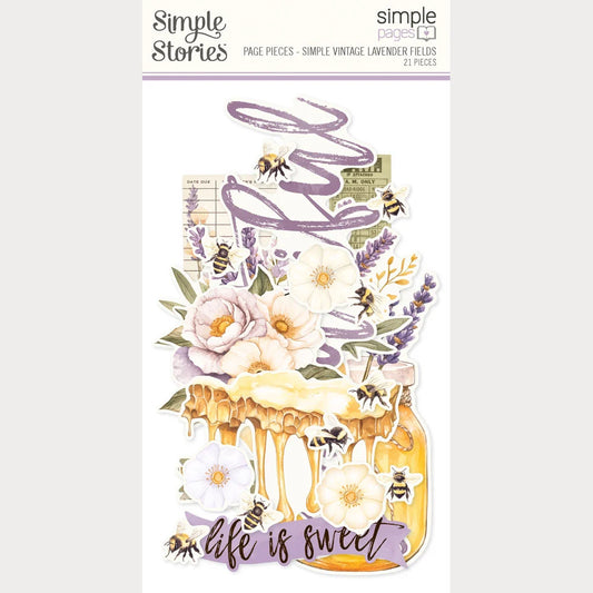 Simple Stories - Simple Vintage Lavender Fields Collection - Simple Pages - Page Pieces
