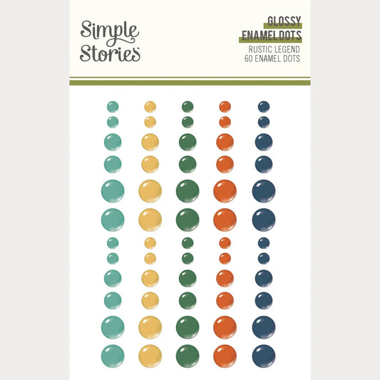 Simple Stories - Rustic Legend Collection - Glossy Enamel Dots