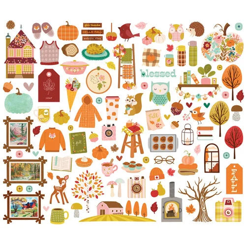 Simple Stories - Pumpkins & Plaid Collection - Ephemera - Bits And Pieces