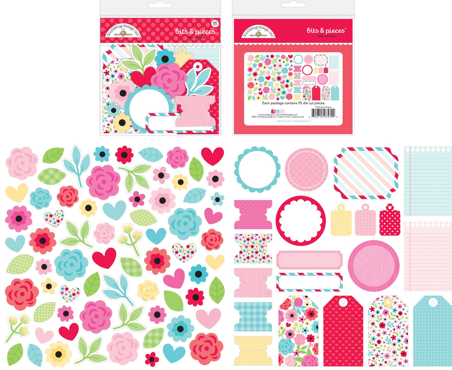 Doodlebug Design Lots of Love Bits & Pieces