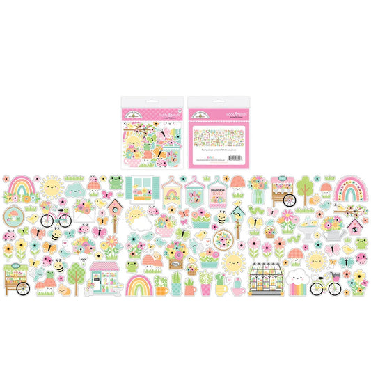 Doodlebug Design - Butterfly Kisses Collection - Ephemera - Odds And Ends