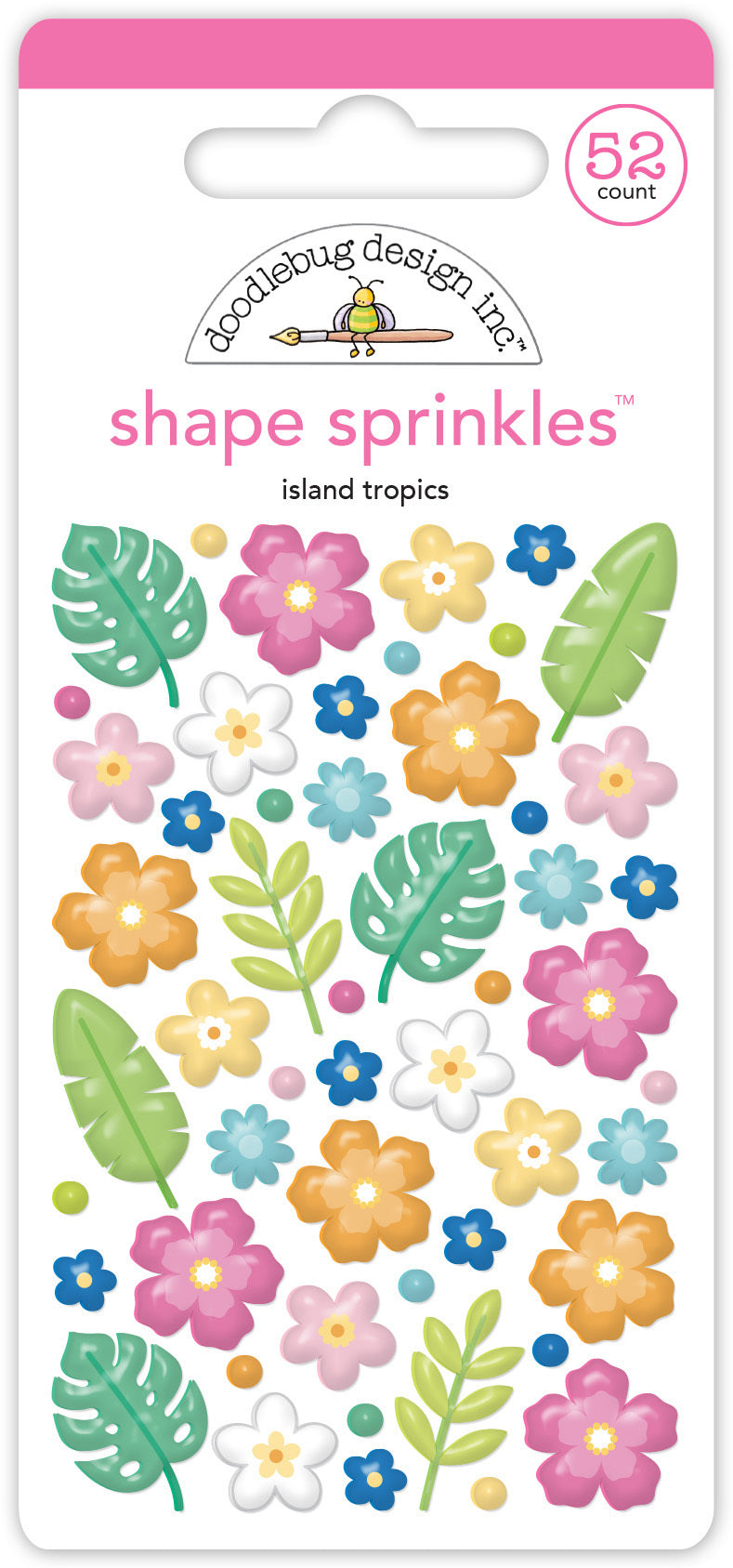 Doodlebug Design - Summer Fun Collection - Shape Sprinkles - Island Tropics