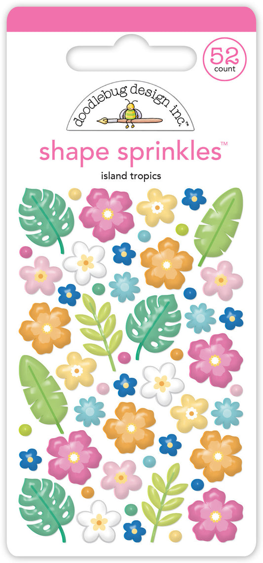 Doodlebug Design - Summer Fun Collection - Shape Sprinkles - Island Tropics
