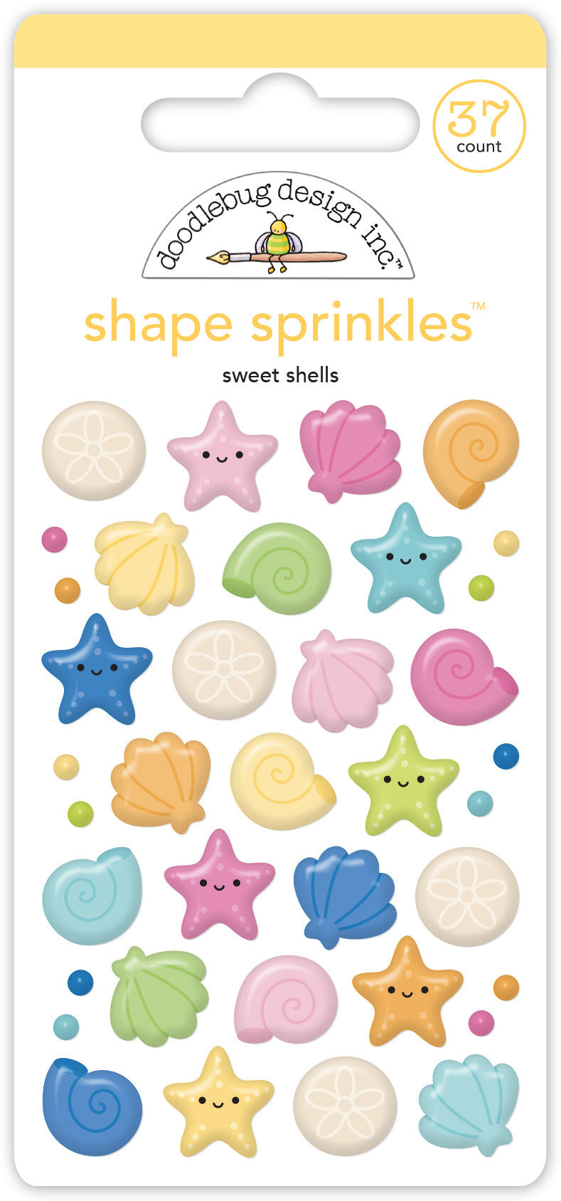 Doodlebug Design - Summer Fun Collection - Shape Sprinkles - Sweet Shells