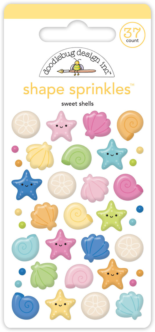 Doodlebug Design - Summer Fun Collection - Shape Sprinkles - Sweet Shells