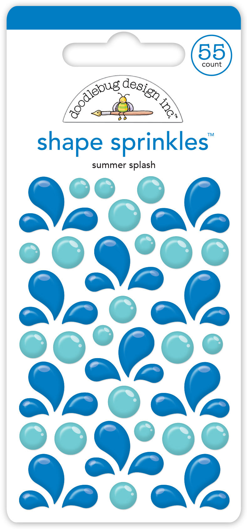 Doodlebug Design - Summer Fun Collection - Shape Sprinkles - Summer Splash