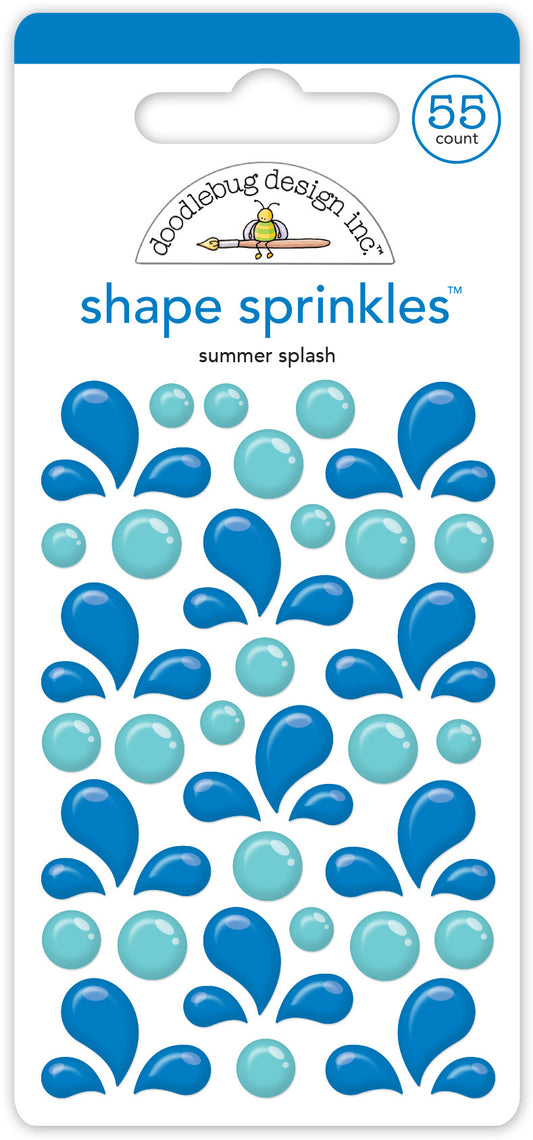 Doodlebug Design - Summer Fun Collection - Shape Sprinkles - Summer Splash