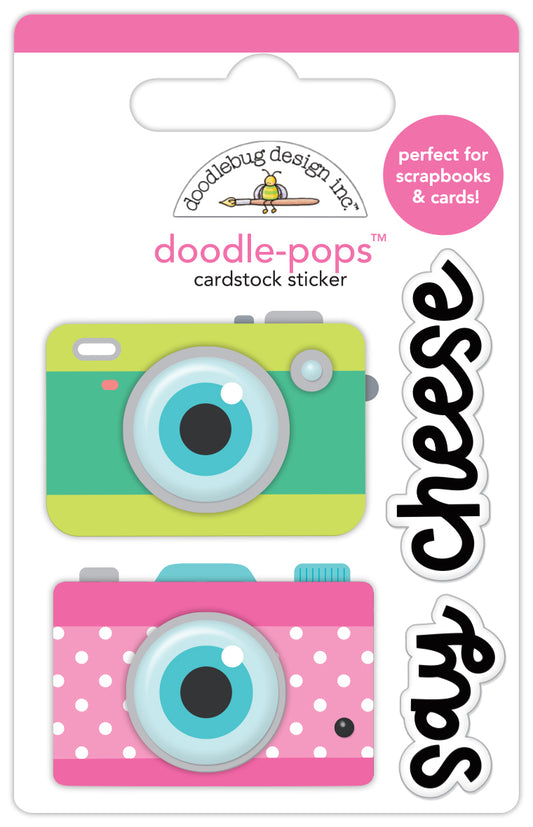 Doodlebug Design - Summer Fun Collection - Doodle-Pops - Dimensional Cardstock Stickers - Photo Op