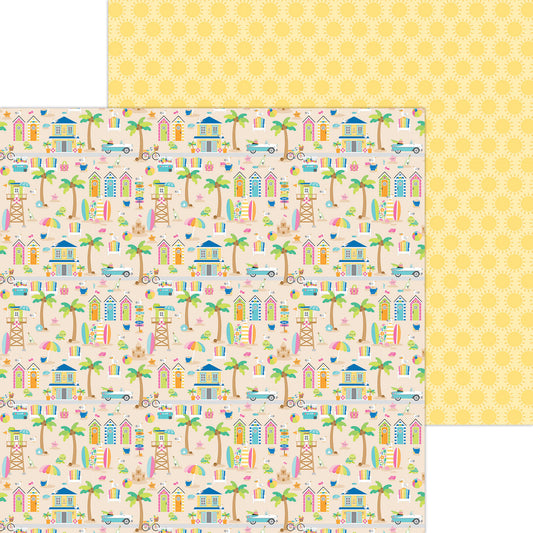 Doodlebug Design - Summer Fun Collection - 12 x 12 Double Sided Paper - Summer Fun
