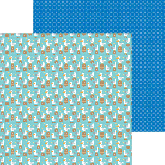 Doodlebug Design - Summer Fun Collection - 12 x 12 Double Sided Paper - Gull Friends