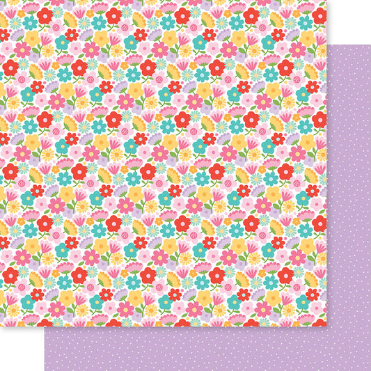 Bella Blvd - Bow Wow Collection - 12 x 12 Double Sided Paper - Smile Maker